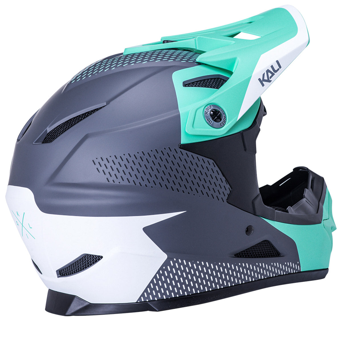 Kali Zoka Full Face Helmet Seafoam/Grey 2021 | Man Firth Electric