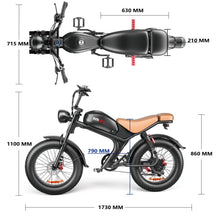 Cargar imagen en el visor de la galería, Emoko C93 Mountain Bike Dual 2 x 1000W Motor 23Ah Battery 20&quot; Fat Tire Electric Bike
